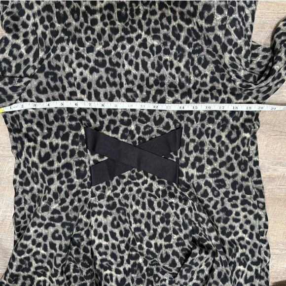 Cabi Retro 80's Animal Print Gray Lined Jacket Size 12 - Picture 9 of 10